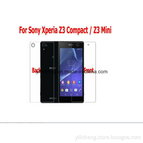 Z3 Compact Front and Back High Clear Screen Protectors for Sony Xperia Z3 Compact / Z3 Mini / M55W, with Retail Package